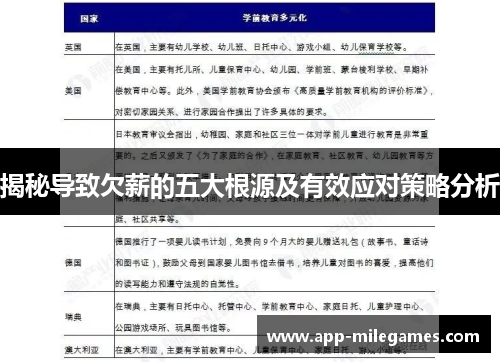 揭秘导致欠薪的五大根源及有效应对策略分析
